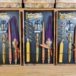 Kalligraphie Set mit Schreibfeder; Tinte und Wachs, Feder Set mit Tinte – Bild 5